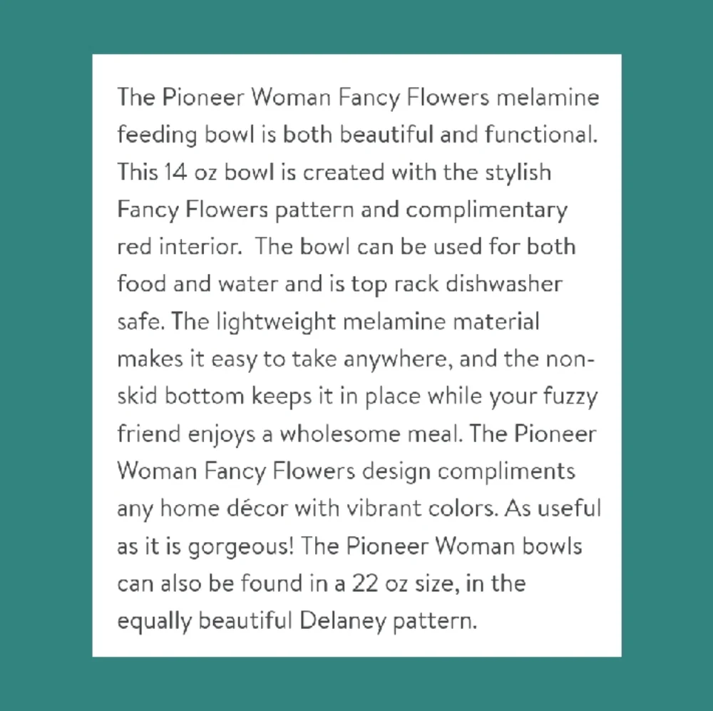 2022 🌺 New Pioneer Woman Fancy Flourish Dog/Cat/Pet Feeder Bowls Set 2